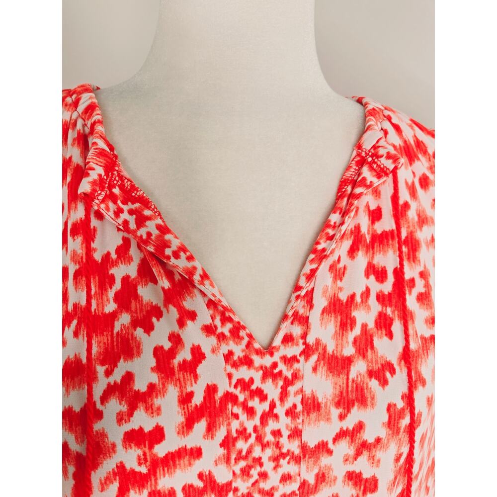 Michael Kors Euc Shift Ruby Red Dress Tassels Str… - image 4